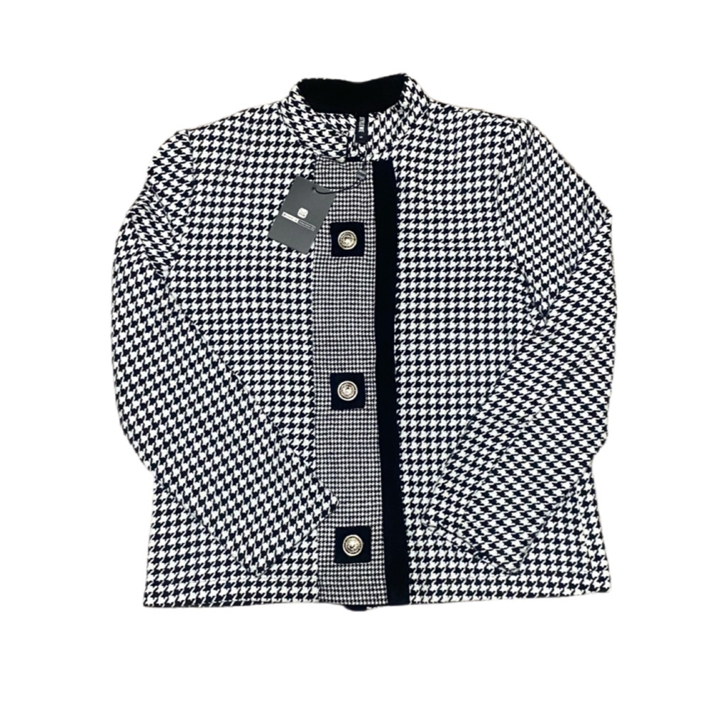 STYLEWE Women’s NWT Plaid Chunky Tweed Knit Checkered Jacket Blazer Sz S New